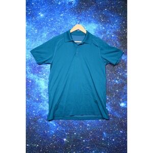 Lululemon Polo Shirt‎ Mens Medium Blue Golf Performance Athletic